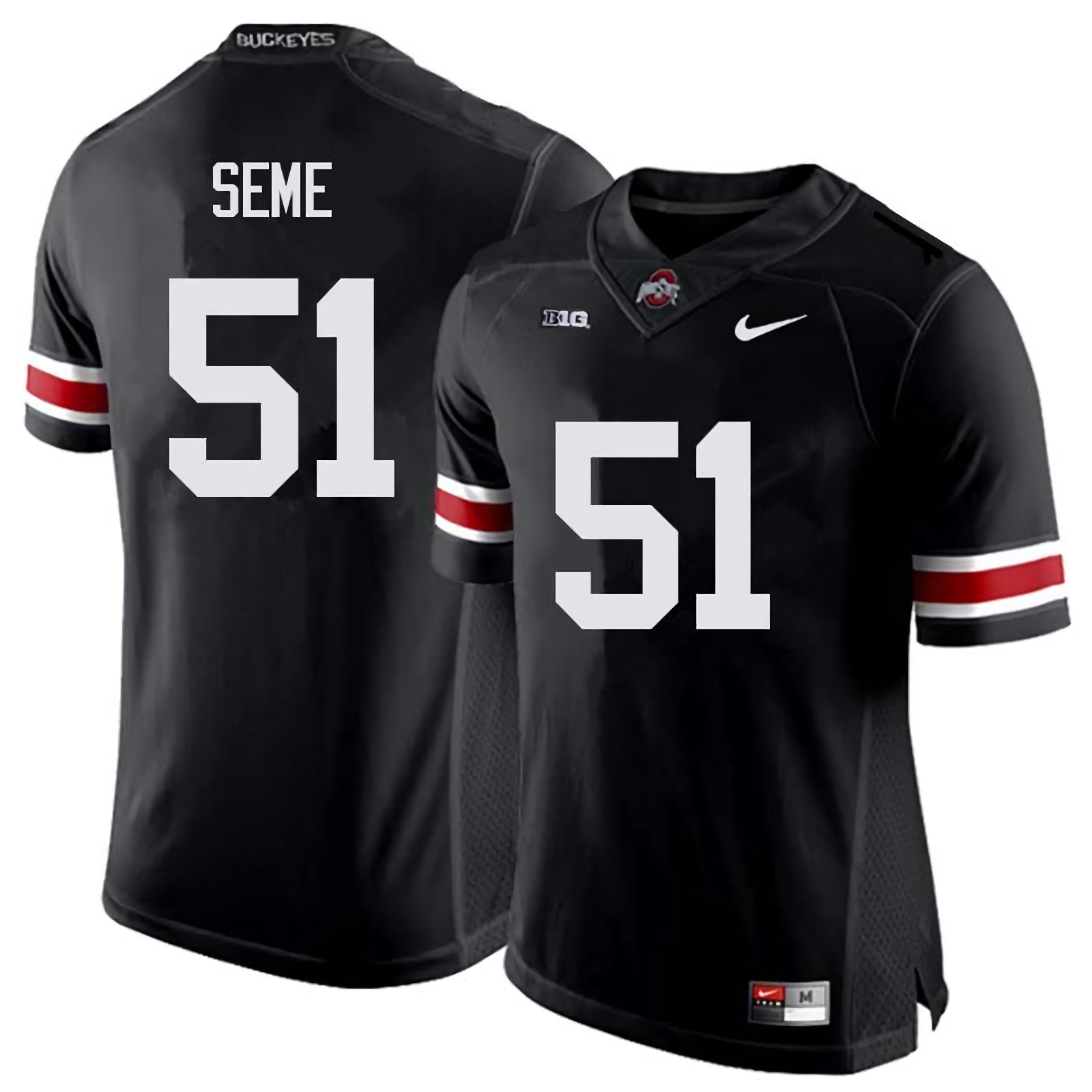 Nick Seme Ohio State Buckeyes Men's NCAA #51 Nike Black College Stitched Football Jersey GON0056PL